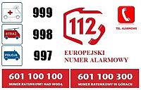 Foto: Numery alarmowe