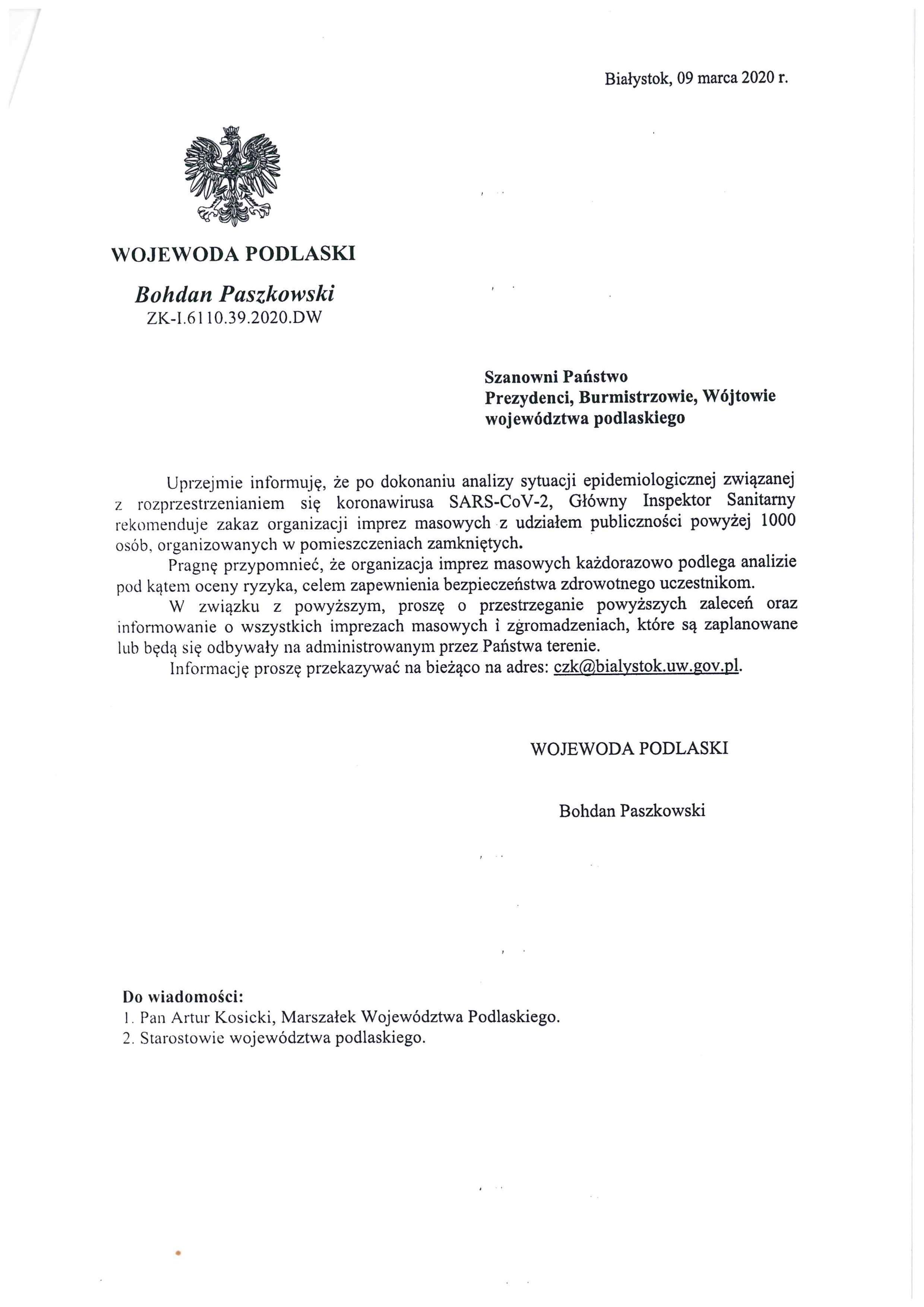Zdjęcie do wiadomości GIS rekomenduje zakaz organizacji imprez masowych